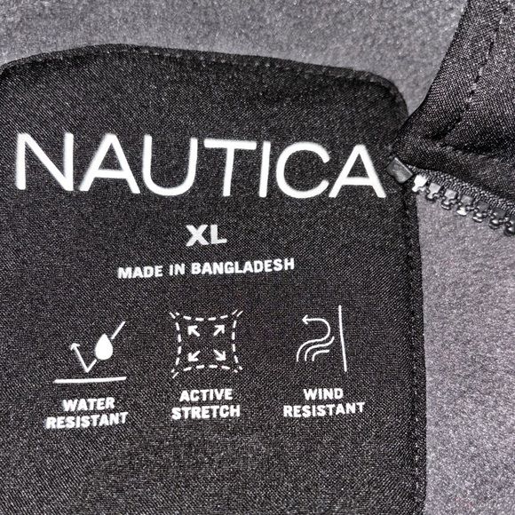 Nautica Softshell High Neck Bonded Fleece Jacket Men XL Outdoor Hiking Trail - Picture 3 of 12